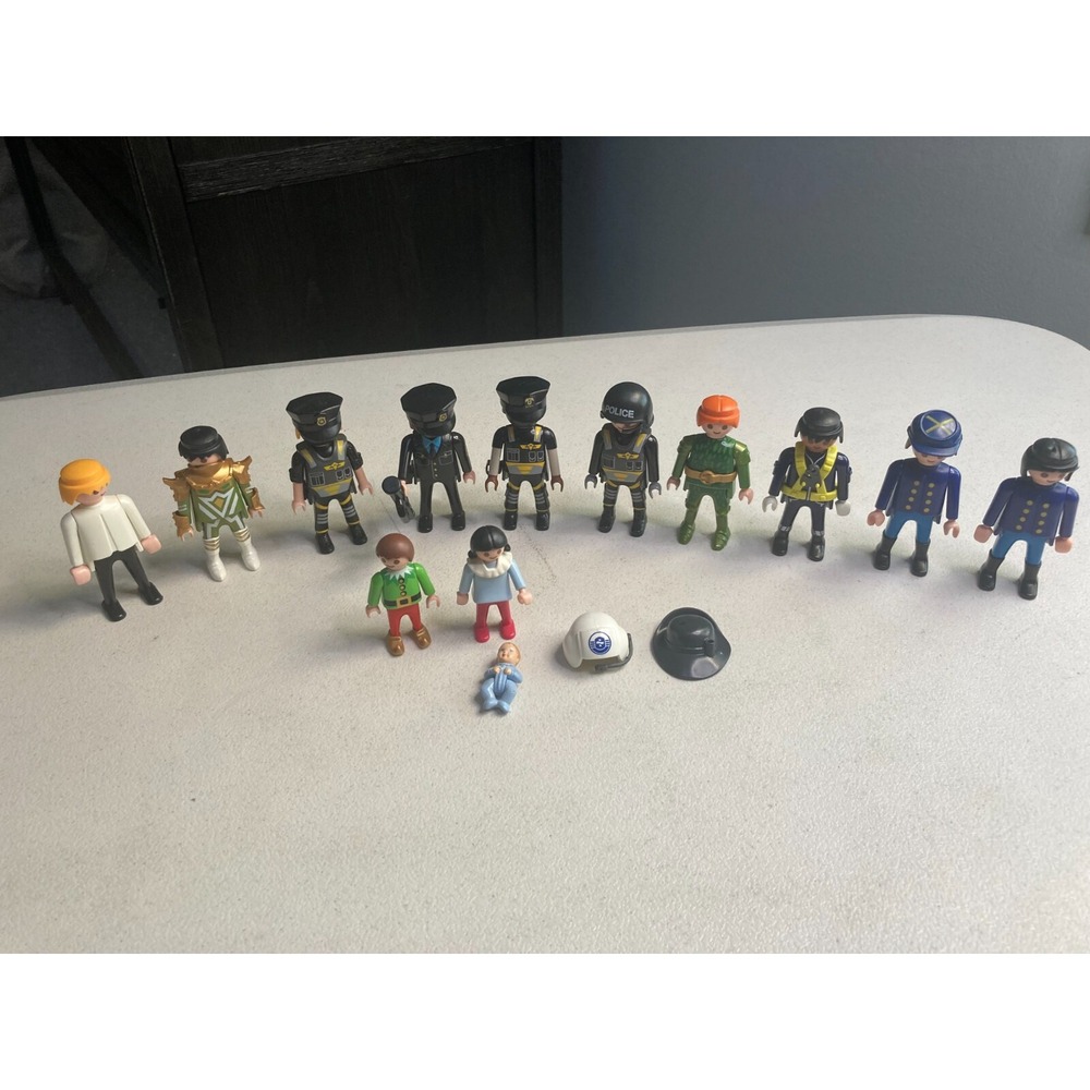Playmobil Geobra People Figures Lot Of 12 Vintage from years 1974 to 2010